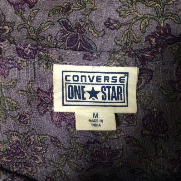 Lavender sheer floral ruffled top, size M - Picture 7 of 7